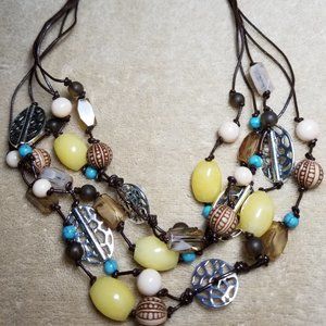 NEW Premier Designs 5 Strand SemiPrecious Necklace
